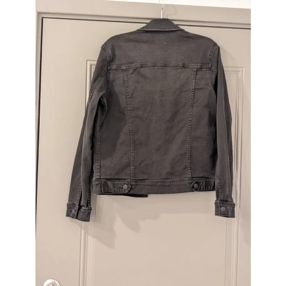 Women's Joe's Jeans Black Distressed Denim Lightweight Jacket M - Picture 5 of 11